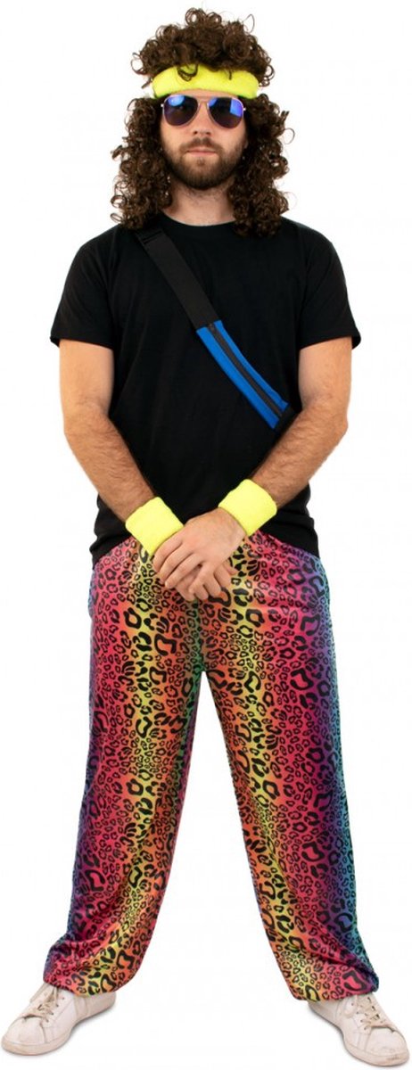 Jaren 80 & 90 Kostuum | Breakdance Regenboog Broek Justen | Medium / Large | Carnaval kostuum | Verkleedkleding